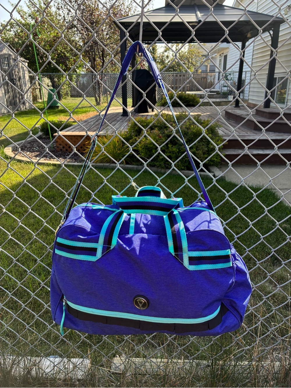 Ivivva By Lululemon Royal Blue "In The Game" Duffle Gym Overnight Weekender Bag - Picture 3 of 16
